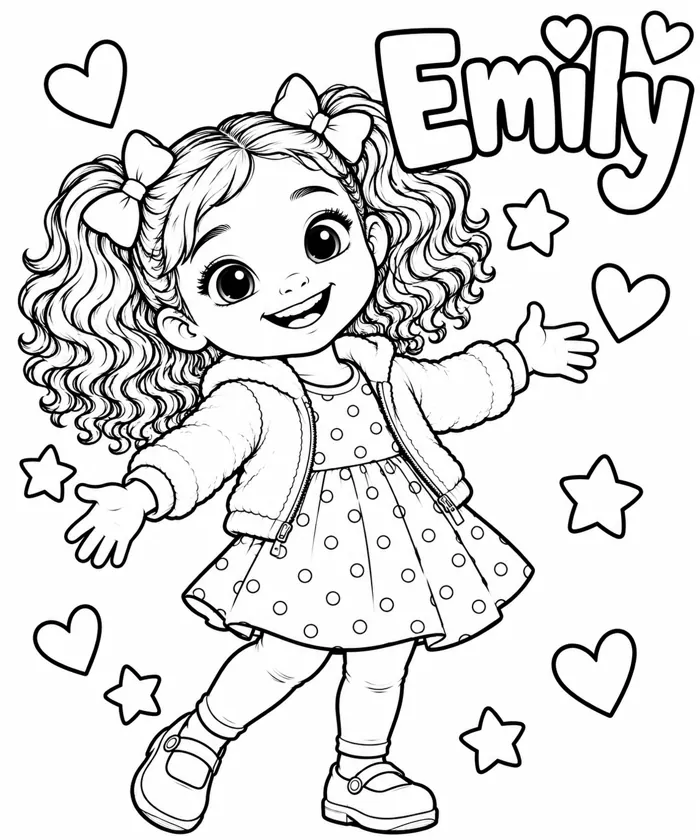 Printable Emily coloring picture
